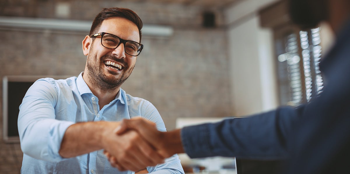 Business deal handshake